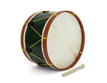 Bombo Tradicional Adamastor PLX16 Verde/Aro Vermelho 40cm