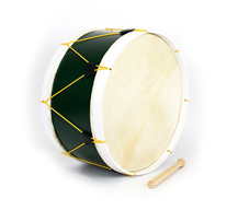 Bombo Tradicional Adamastor PLX18 Verde/Aro Branco 45cm
