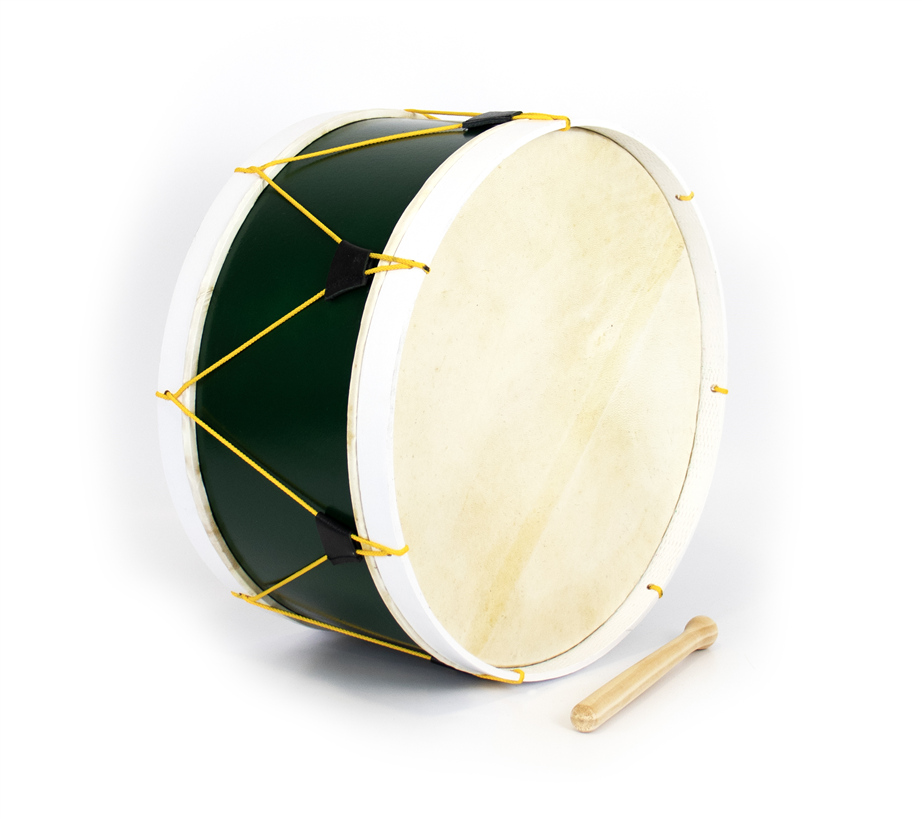 Adamastor PLX18 Green / White Hoop 45cm Traditional Bass Drum
