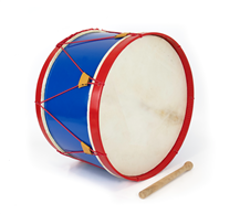 Adamastor PLX18 Blue / Red Hoop 45cm Traditional Bass Drum