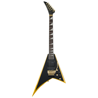 Jackson X Series Rhoads RRX24 LRL Black with Yellow Bevels | Ludimusic