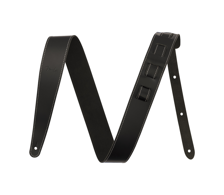 Fender 2" Essentials Black Leather Strap