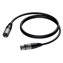 Procab CAB901/1 Black 1mt microphone cable