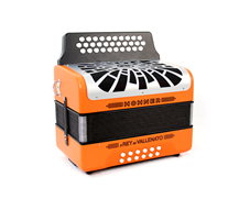 Hohner El Rey Del Vallenato ADG (Lá-Ré-Sol) Orange/Chrome
