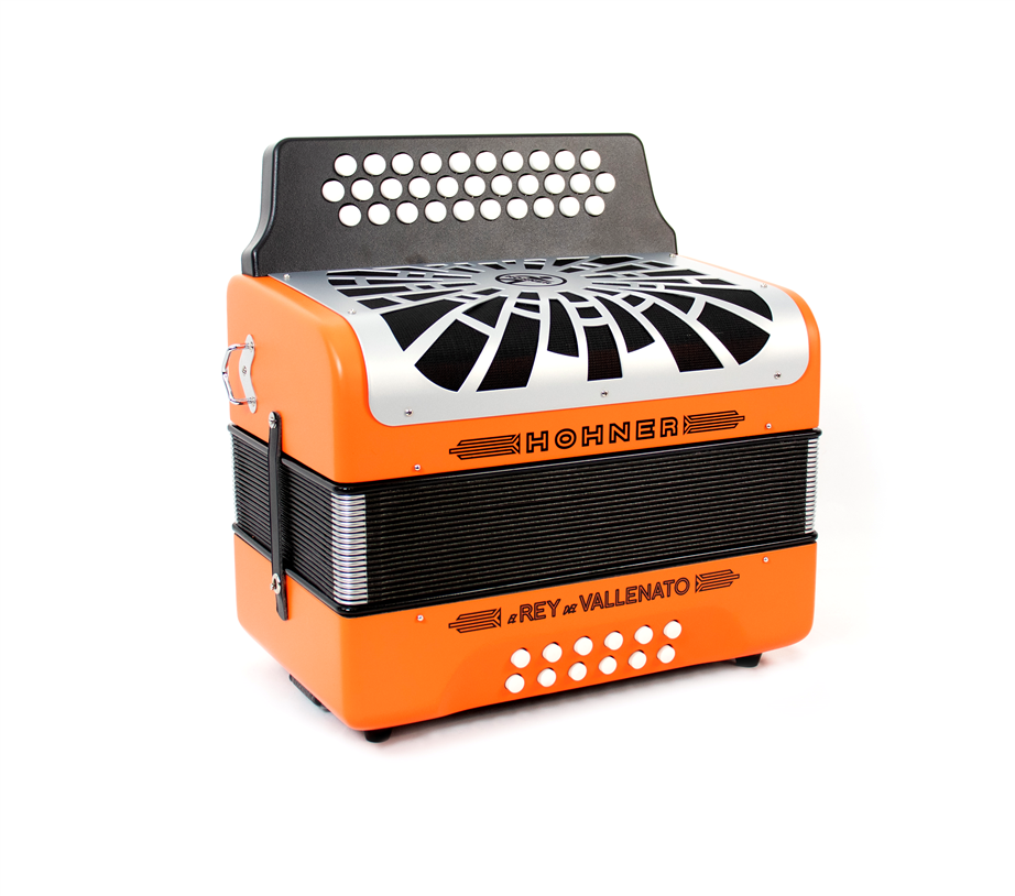 Hohner El Rey Del Vallenato ADG (Lá-Ré-Sol) Orange/Chrome