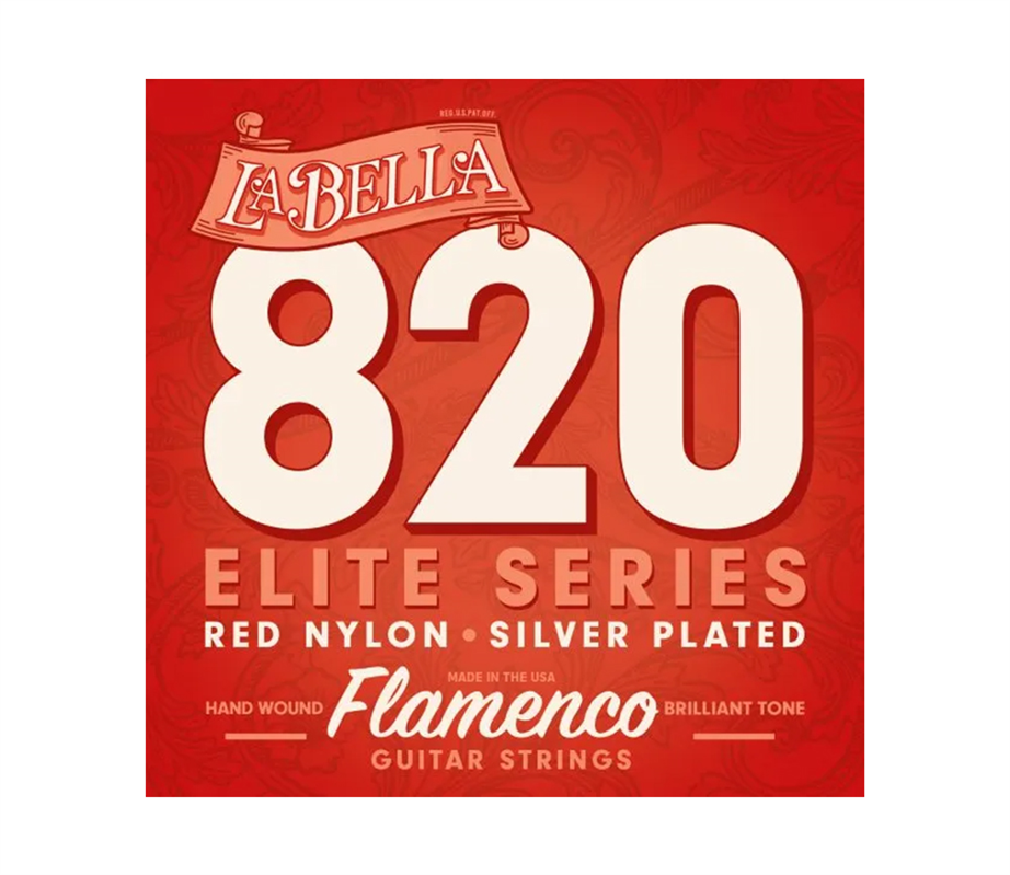 La Bella 820 Red Nylon Flamenco