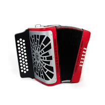 Hohner Compadre Diatonic Accordion (A-D-G) Red/Silver