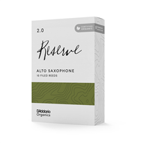 Palheta Sax Alto 2.0 D'Addario Organic Reserve Cx 10-Un