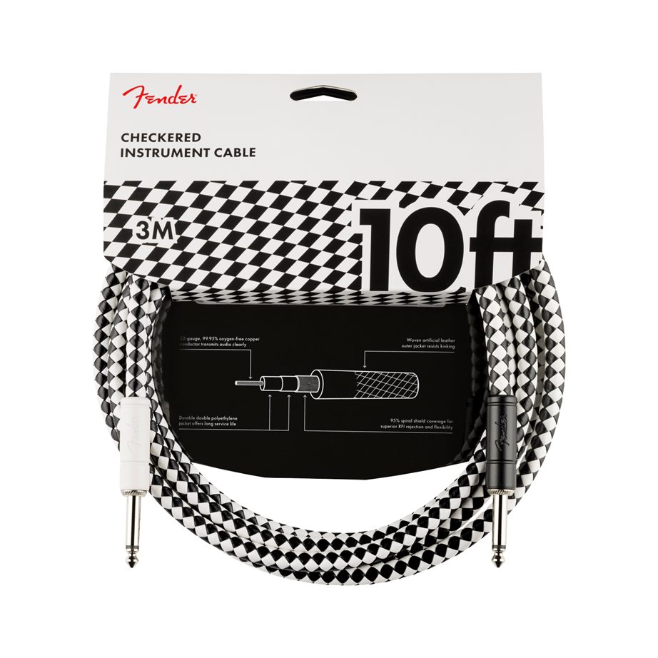 Cable de Instrumento Fender Pro Checkboard 3 mt