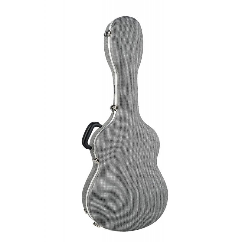 Rapsody Armonia Classical Guitar Case ABS 3D Brushed Silver