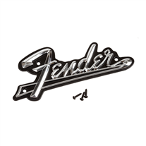 Fender Mid-60s Black Panel Amplifier Logo Silver/Black