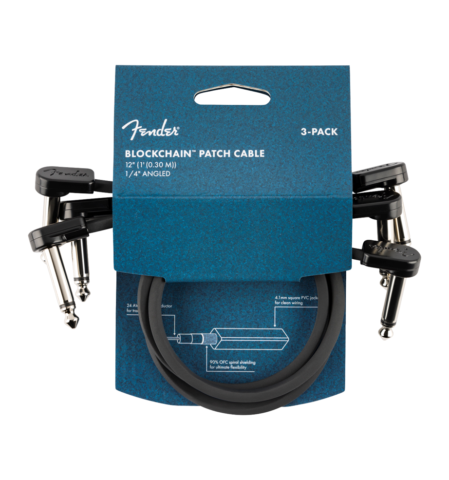 Fender Blockchain Patch Cable 30cm Angle/Angle Cable