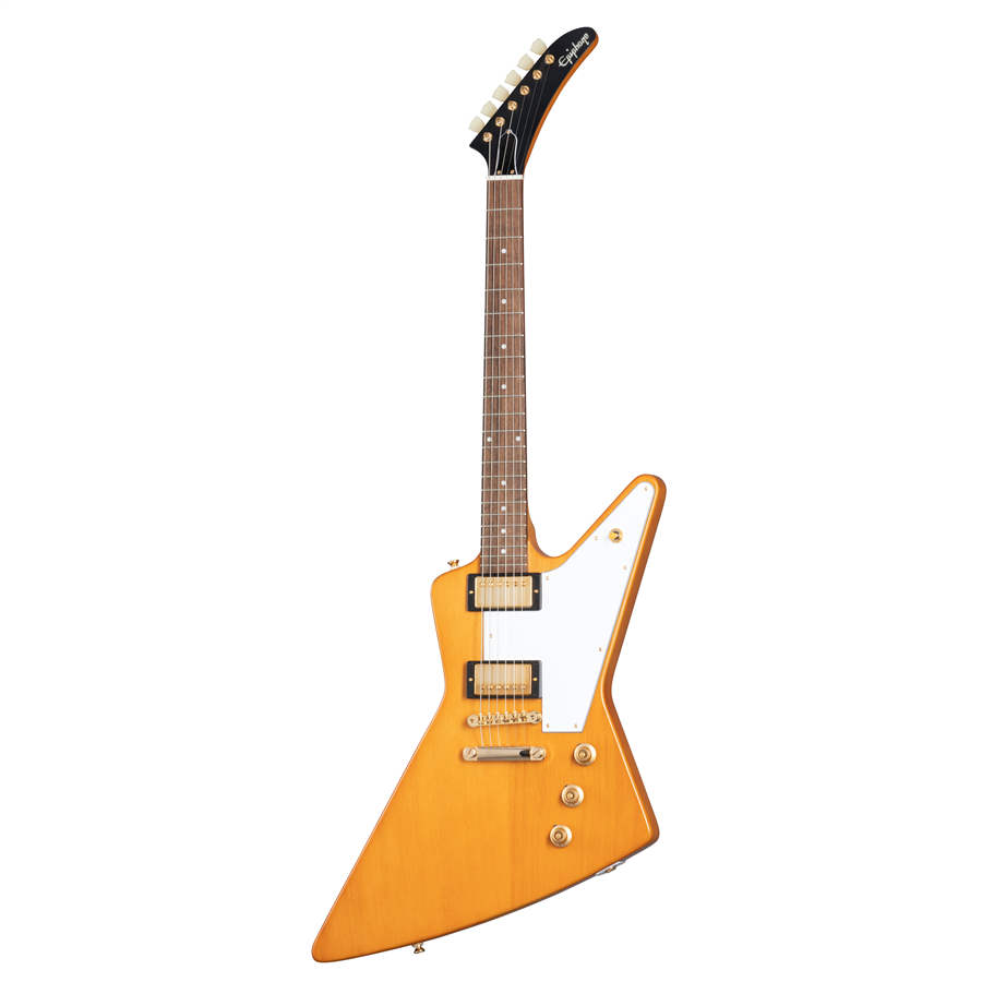 Epiphone 1958 Korina Explorer (White Pickguard) Aged Natural