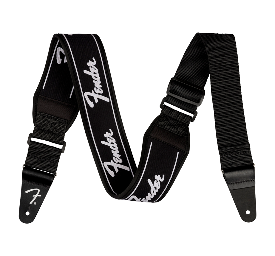 Fender Swell Neoprene Logo Guitar Strap Black