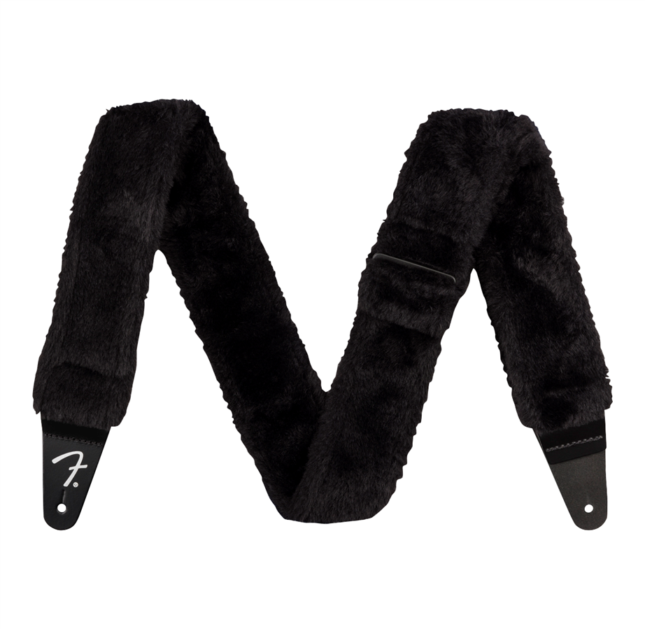 Fender Poodle Plush Black Guitar Strap