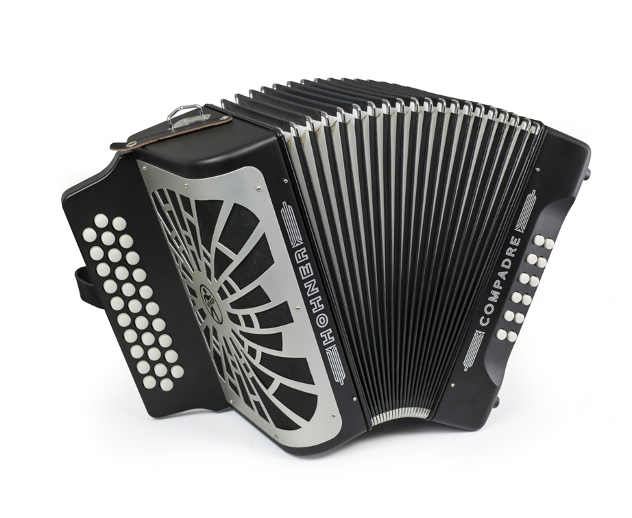 Hohner Compadre Diatonic Accordion (A-D-G) Black
