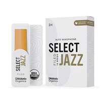 D'Addario Organic Select Jazz Filed Alto Sax Reed 2H 10-Unit Pack