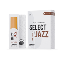D'Addario Organic Select Jazz Unfiled Alto Sax Reed 2S 10-Unit Pack