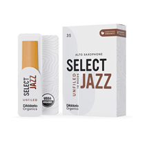 D'Addario Organic Select Jazz Unfiled Alto Sax Reed 3S 10-Unit Pack