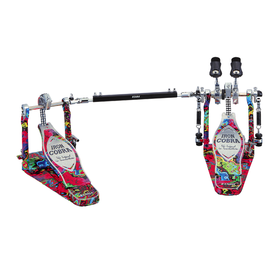 Tama HP900PWMPR Power Glide Twin Pedal Psychedelic Rainbow