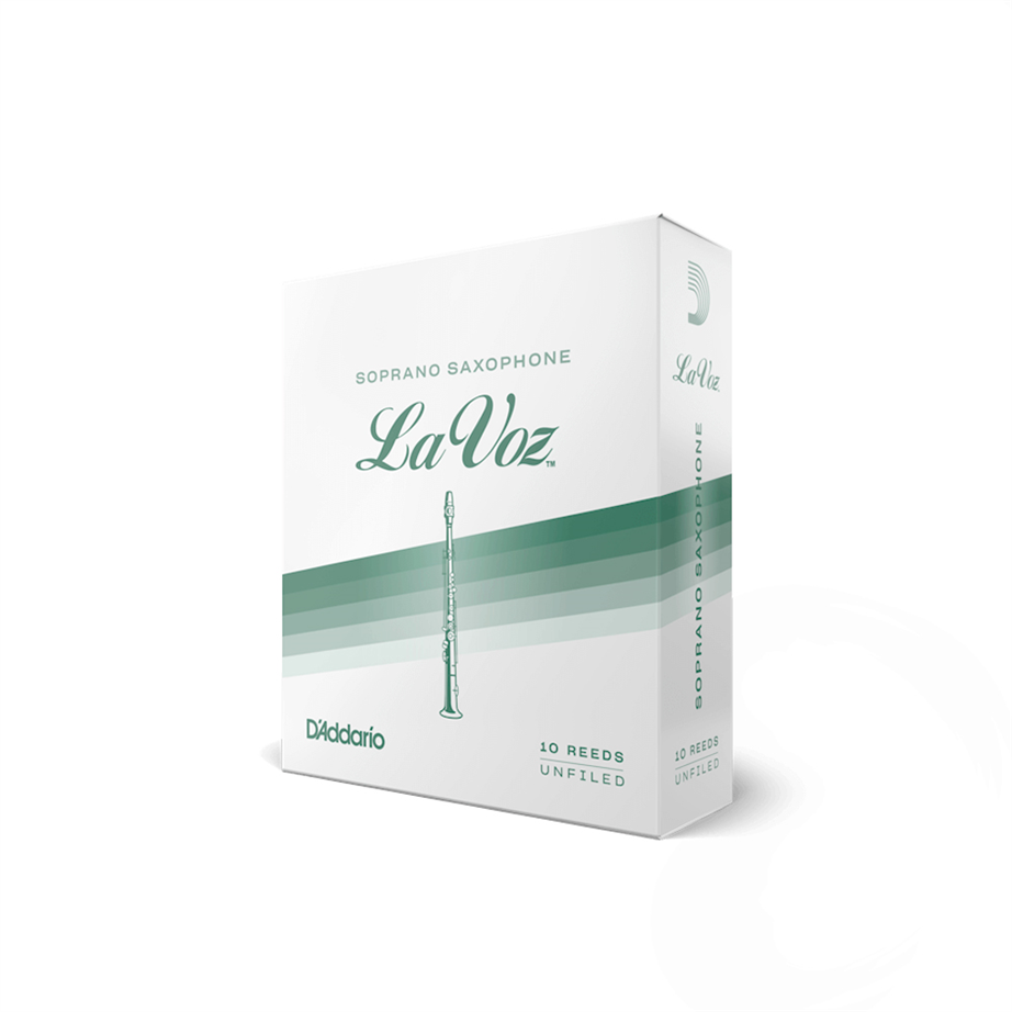 Palhetas Sax Soprano D'Addario La Voz Medium Hard 10 UN