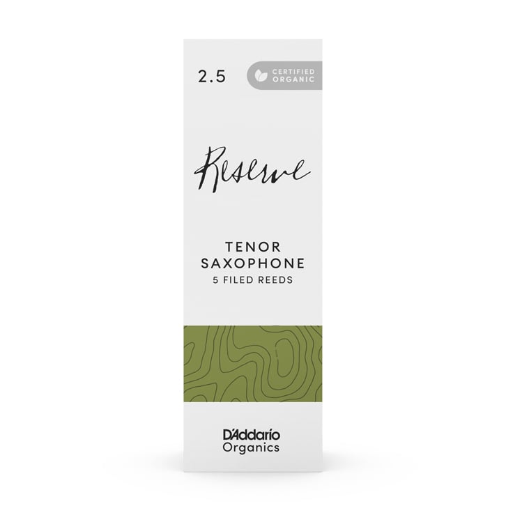 D'Addario Organic Reserve 2.5 Tenor Sax Reed 5-Unit Pack