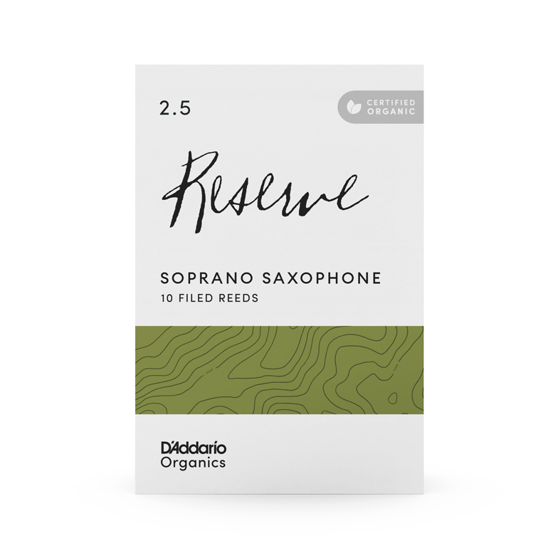D'Addario Organic Reserve Soprano Sax Reed 2.5 10-Unit Pack