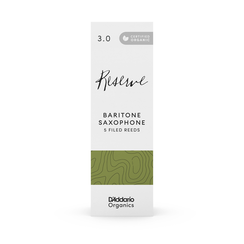 Caña Sax Barítono 3.0 D'Addario Organic Reserve Paq 5-Un