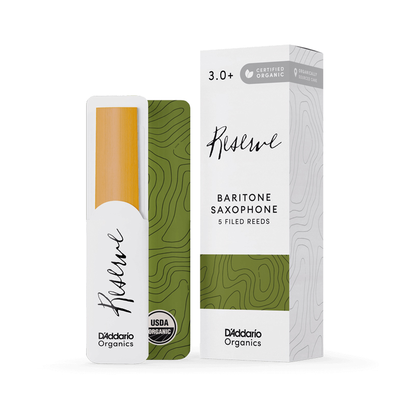 D'Addario Organic Reserve 3.0+ Baritone Sax Reed 5-Unit Pack