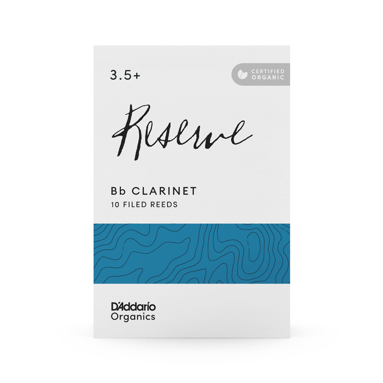 D'Addario Organic Reserve 10-Unit Pack 3.5+ Bb Clarinet Reed