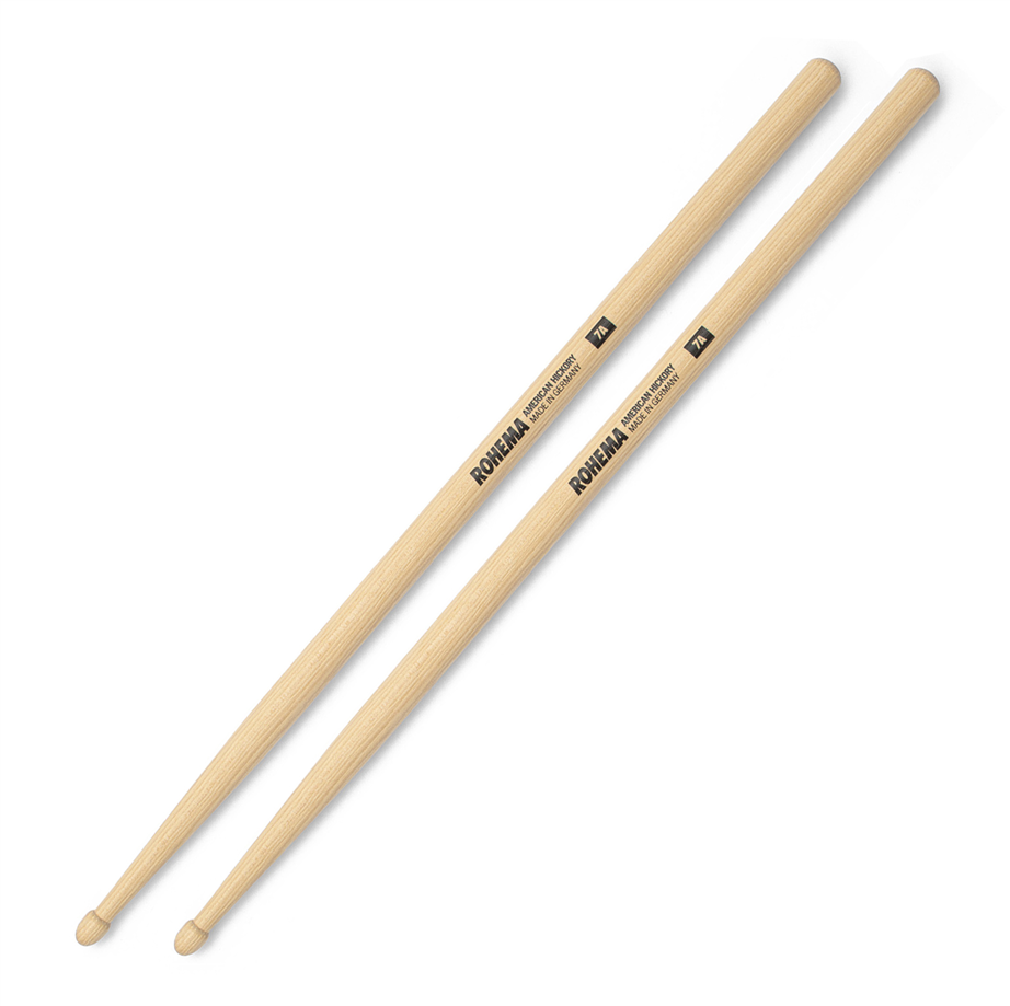 Rohema Classic 7A Hickory Wooden Tip Drumsticks