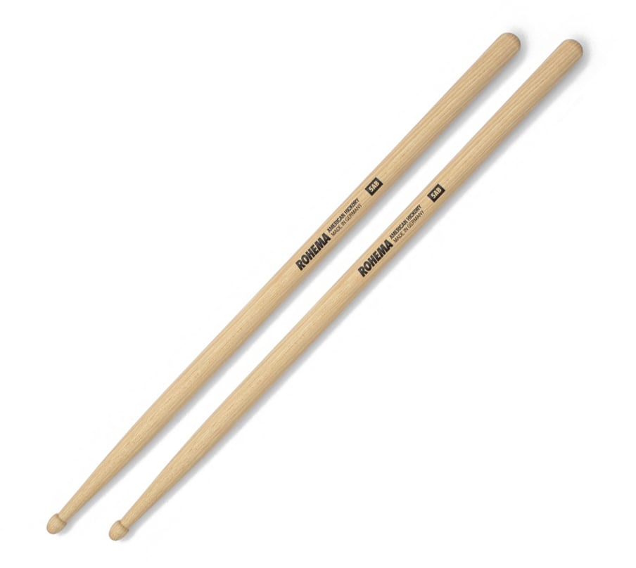 Baquetas Punta de Madera Rohema Classic 5AB Hickory