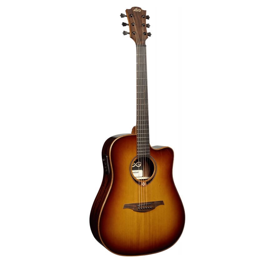 Lâg T118DCE-BRS Dreadnought Cutaway Brown Shadow