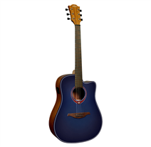 Lâg T-BLUE-DCE Dreadnought Cutaway Blue Burst