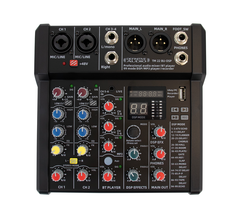 Mesa de Mistura Definitive Audio TM 22 BU-DSP