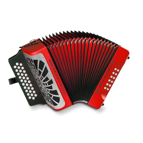 Concertina Hohner El Rey Del Vallenato Red ADG (Lá-Ré-Sol)