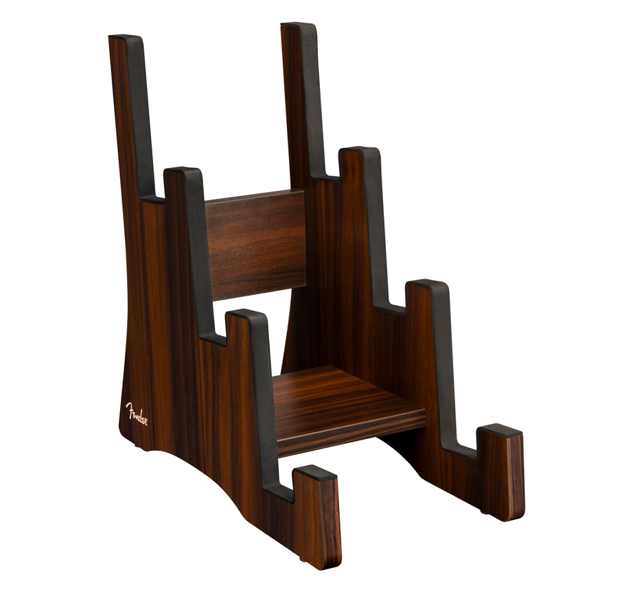 Fender Deluxe Wooden 3-Tier Multi Electric Guitar Stand