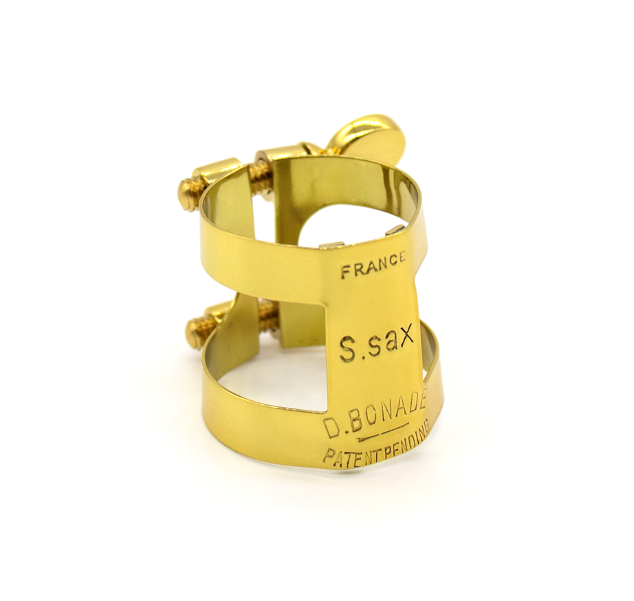 Bonade Inverted Dark Gold Soprano sax Ligature