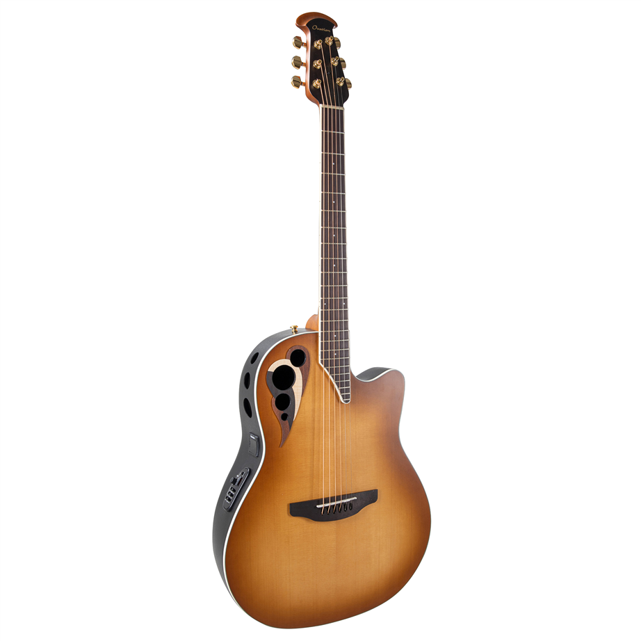 Ovation Celebrity Elite Deluxe Deep Contour CDX40-PB-G Peach Burst Satin