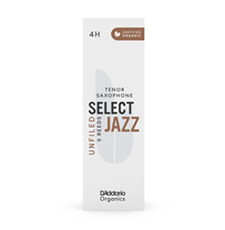 Palheta Sax Tenor 4H D'Addario Organic Select Jazz Unfiled Cx 5-Un