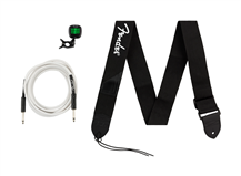 Fender Accessory Essentials Pack Cable, Clip-On Tuner, Strap