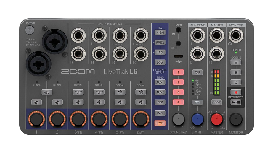 Zoom LiveTrak L6 Mixing Desk
