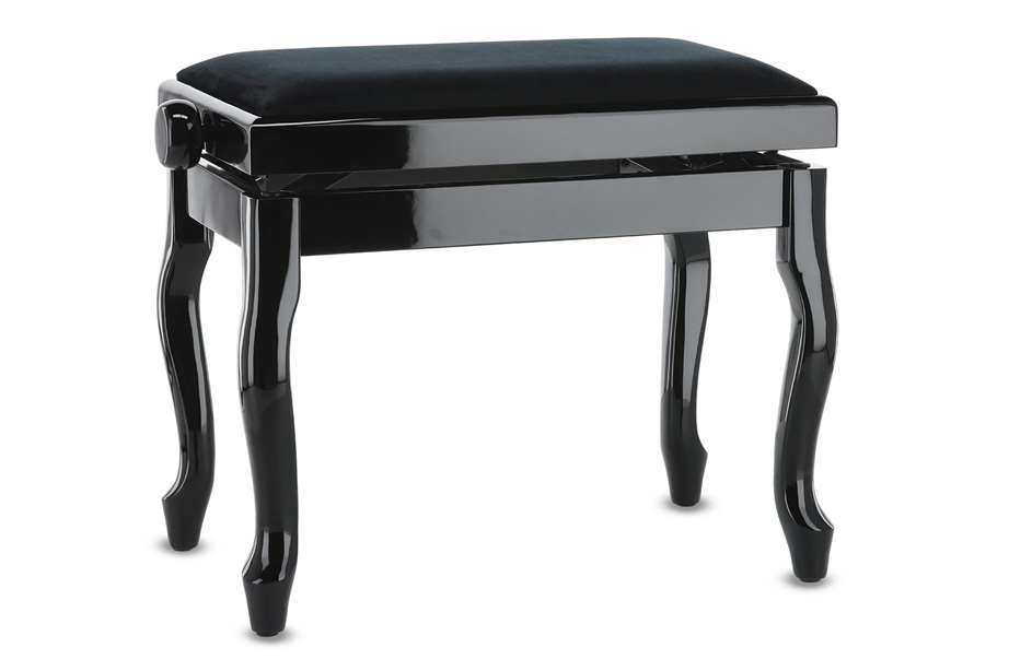 Gewa Deluxe Classic Polished Black Piano bench
