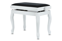 Gewa Deluxe Classic Polished White Piano bench