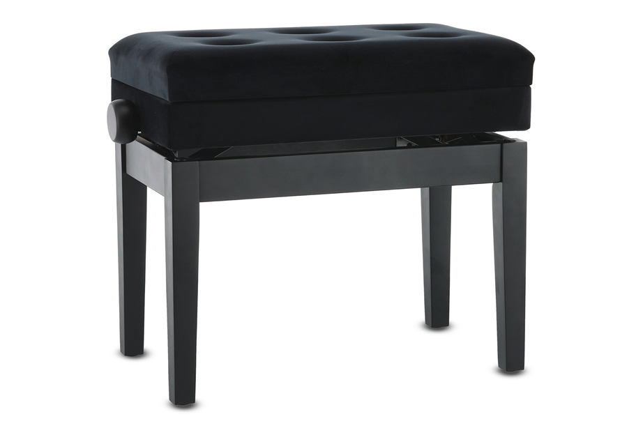 Gewa Deluxe Compartment Matte Black Piano bench