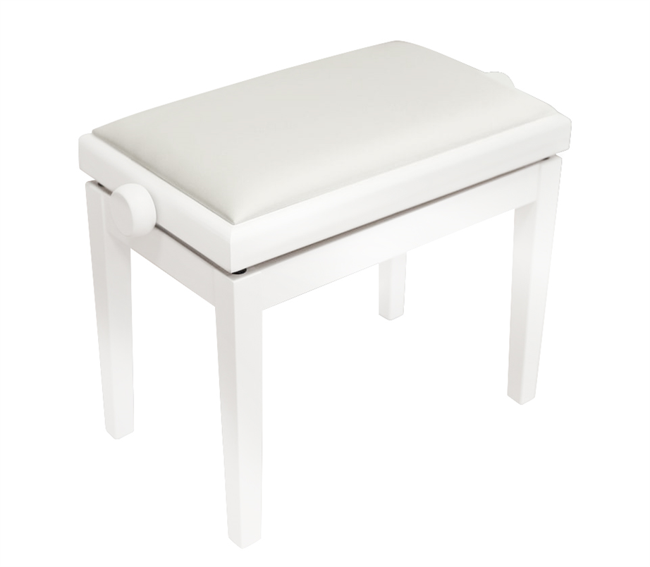 Banco piano Gewa Deluxe Vinyl Polished White