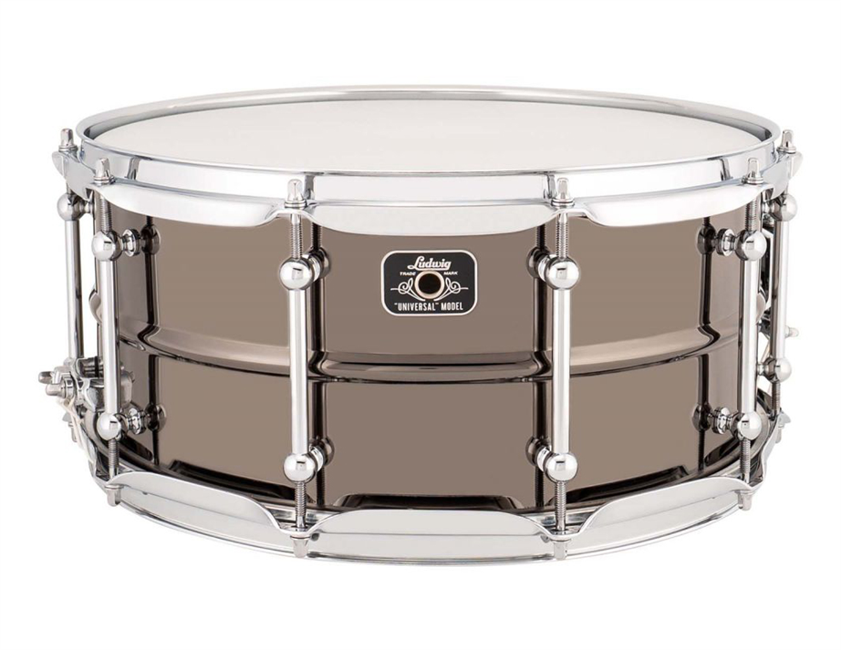 Ludwig LU6514CDIR Universal 14" x 6.5" Snare Drum Black Nikel Chrome