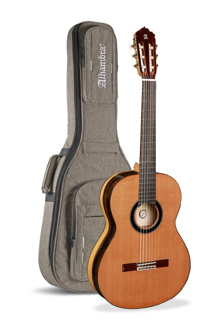 Alhambra 6 Classical Guitar White Ebony with bag