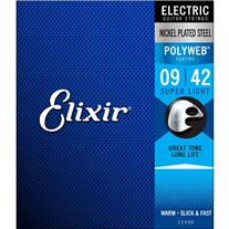 Elixir 12000 Polyweb 009-042 Super Light Electric Guitar String Pack