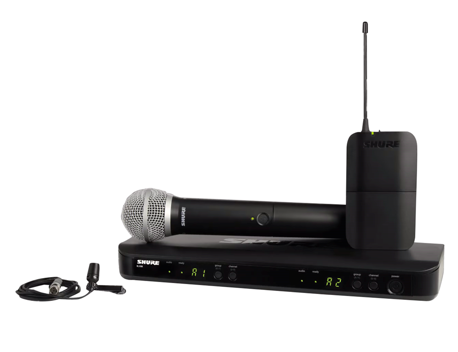 Shure BLX1288/CVL Combo H8E Lapela + PG58